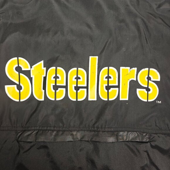 Vintage Pittsburgh Steelers Apex One NFL Black Windbreaker Jacket Size XL - Picture 5 of 9